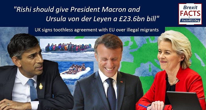 "Rishi should give President Macron and Ursula von der Leyen a £23.6bn bill"